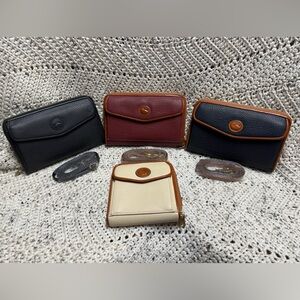 4 Vintage Dooney and Bourke Zip Along Crossbody/Wallets